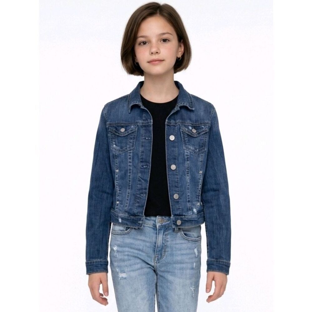 Aeropostale Blue Destressed Girls Denim Jacket Size M